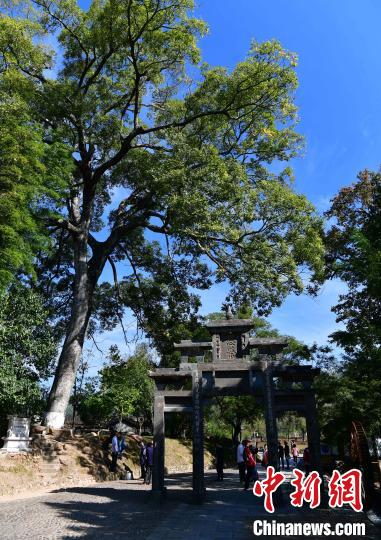 培田古村落景区入口处。　张斌 摄